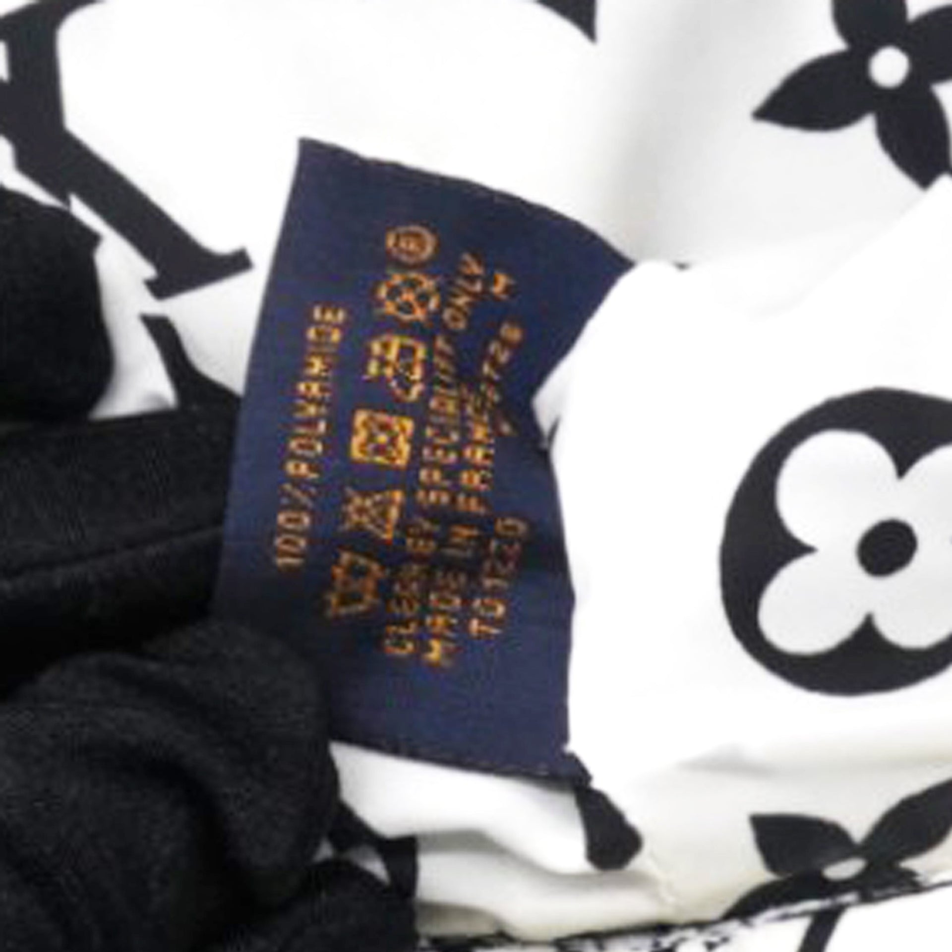 Louis Vuitton Nylon Monogram Reversible Bob Bucket Hat Black White Size M 