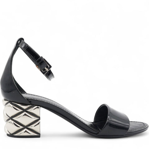 Louis Vuitton Silver Light Sandal Black Size36 