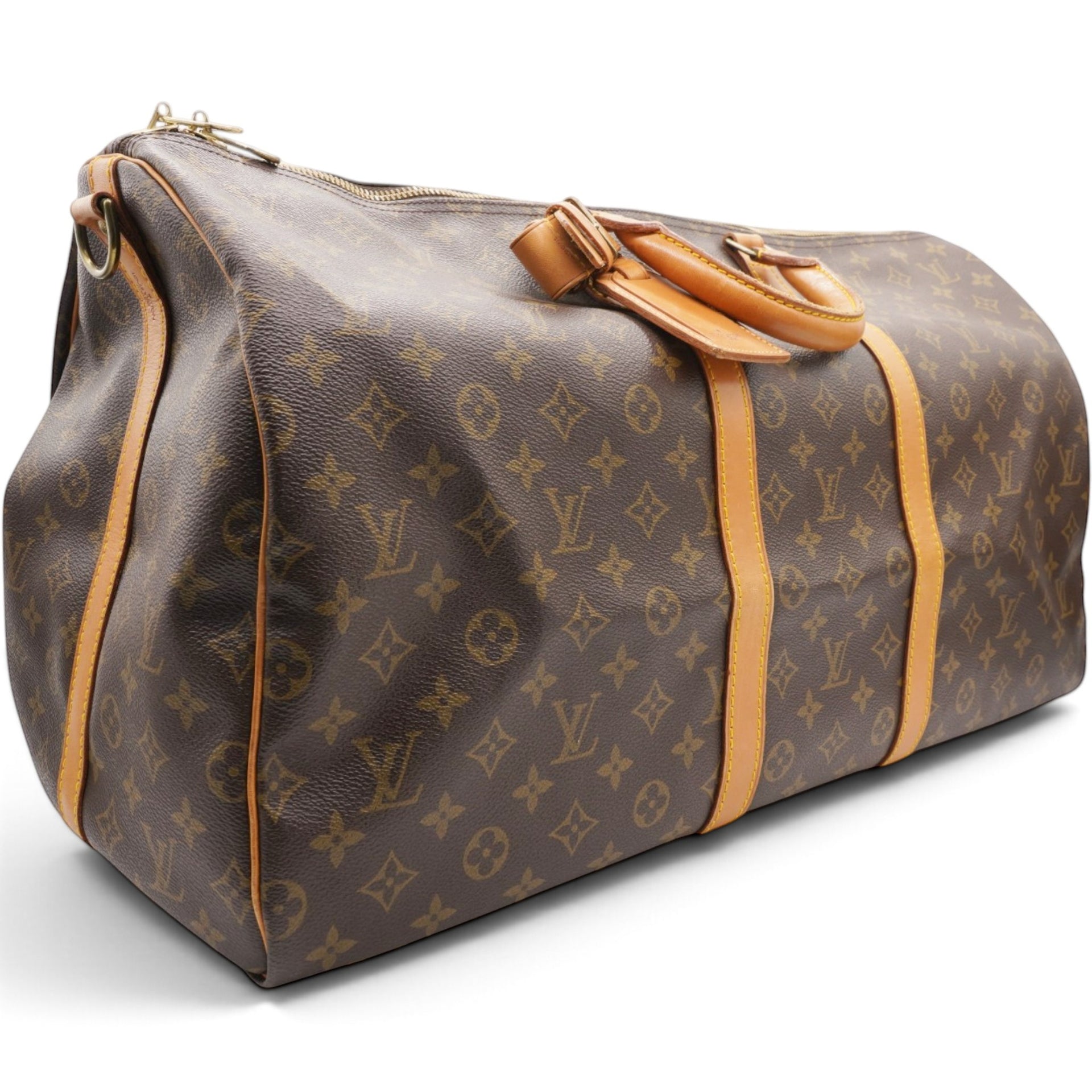 Louis Vuitton Vintage Monogram Canvas Keepall 55 Duffle Bag 