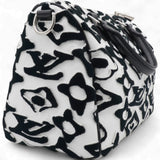 Louis Vuitton X UF Tufted Monogram Speedy Bandouliere 25 White Black 