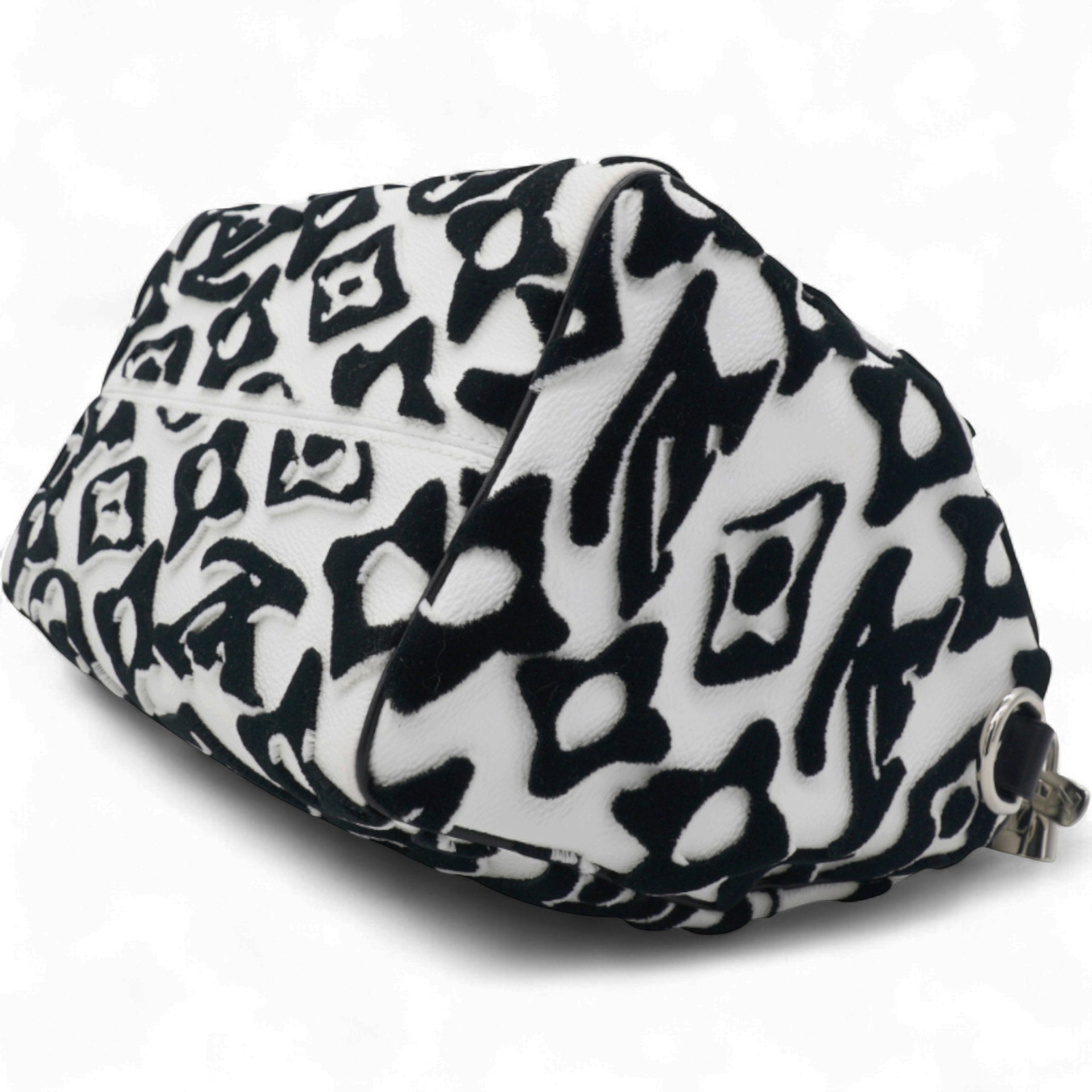  Louis Vuitton X UF Tufted Monogram Speedy Bandouliere 25 White Black 