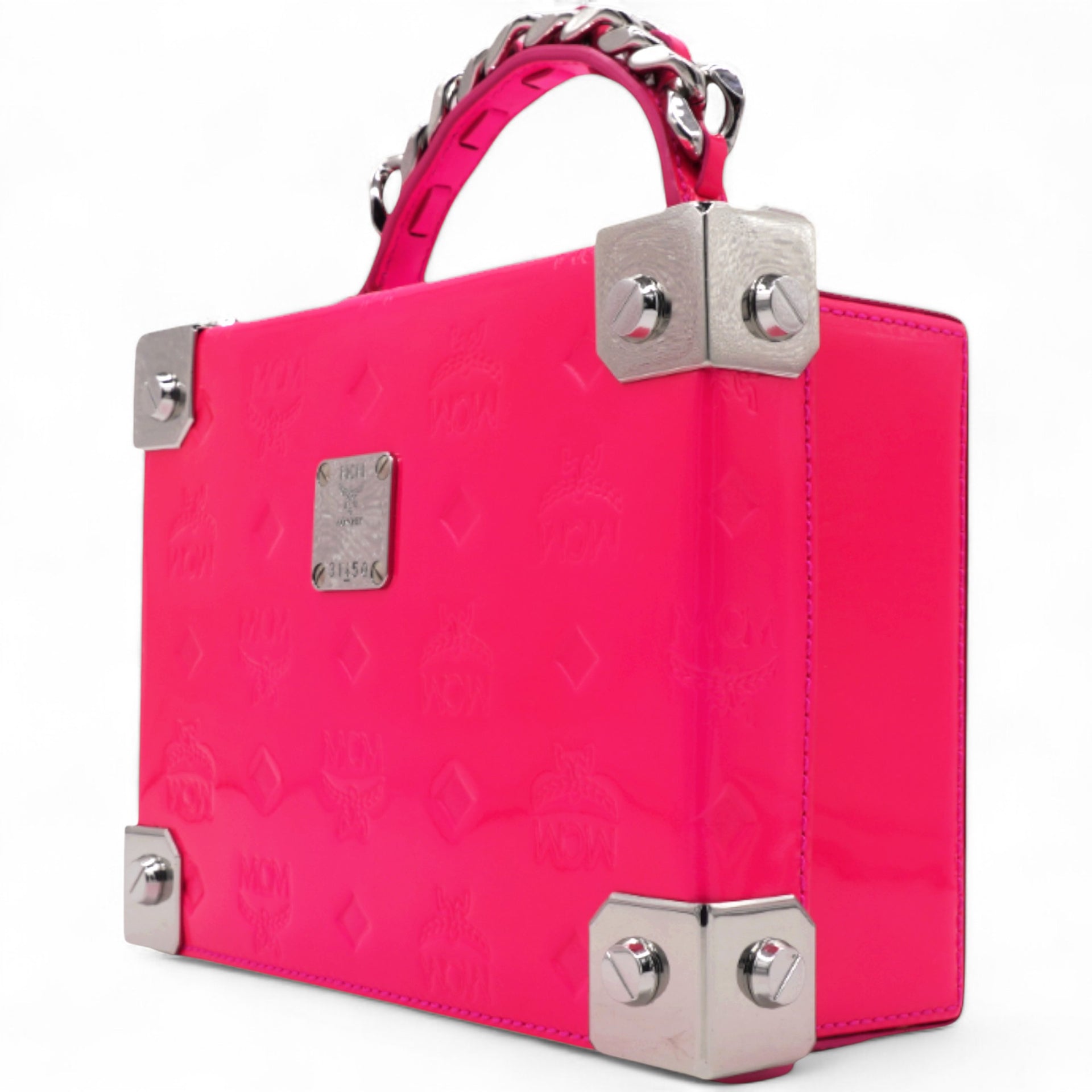 MCM  Ottomar Monogram Small Berlin Crossbody Sugar Pink 