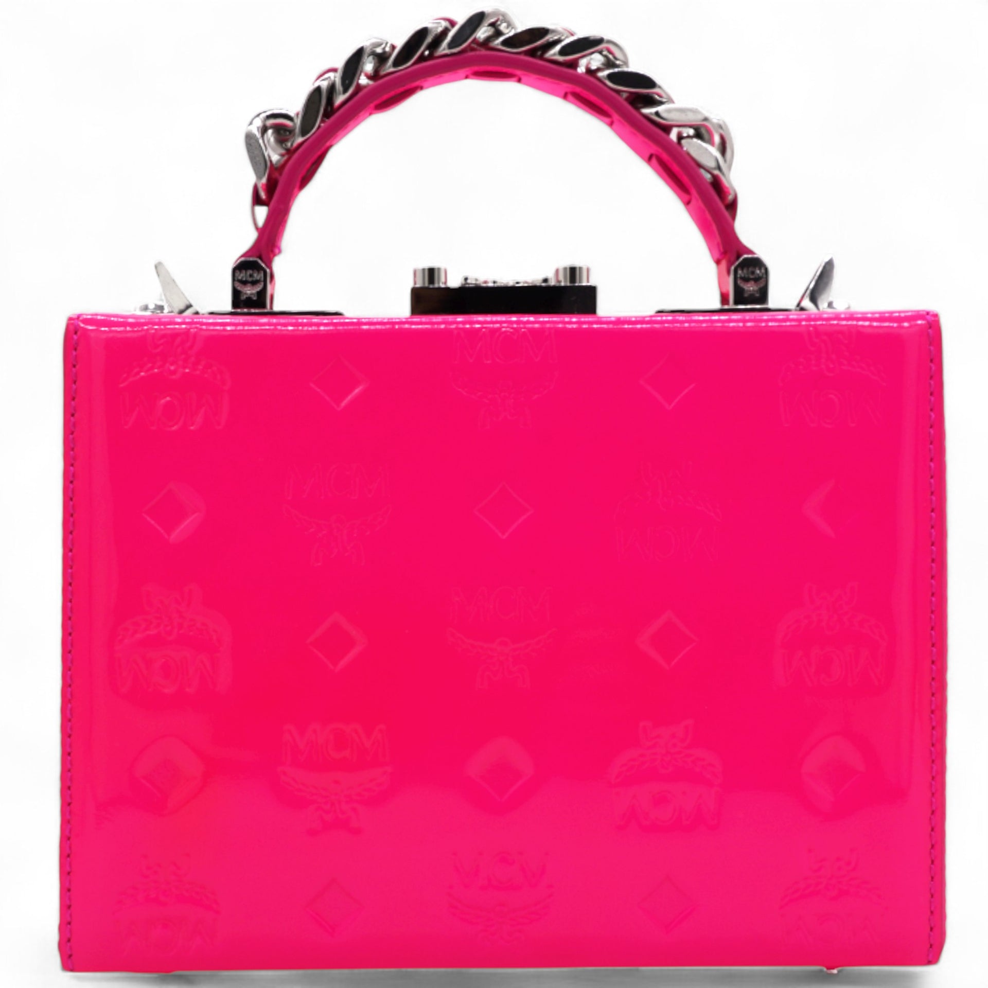 MCM  Ottomar Monogram Small Berlin Crossbody Sugar Pink 