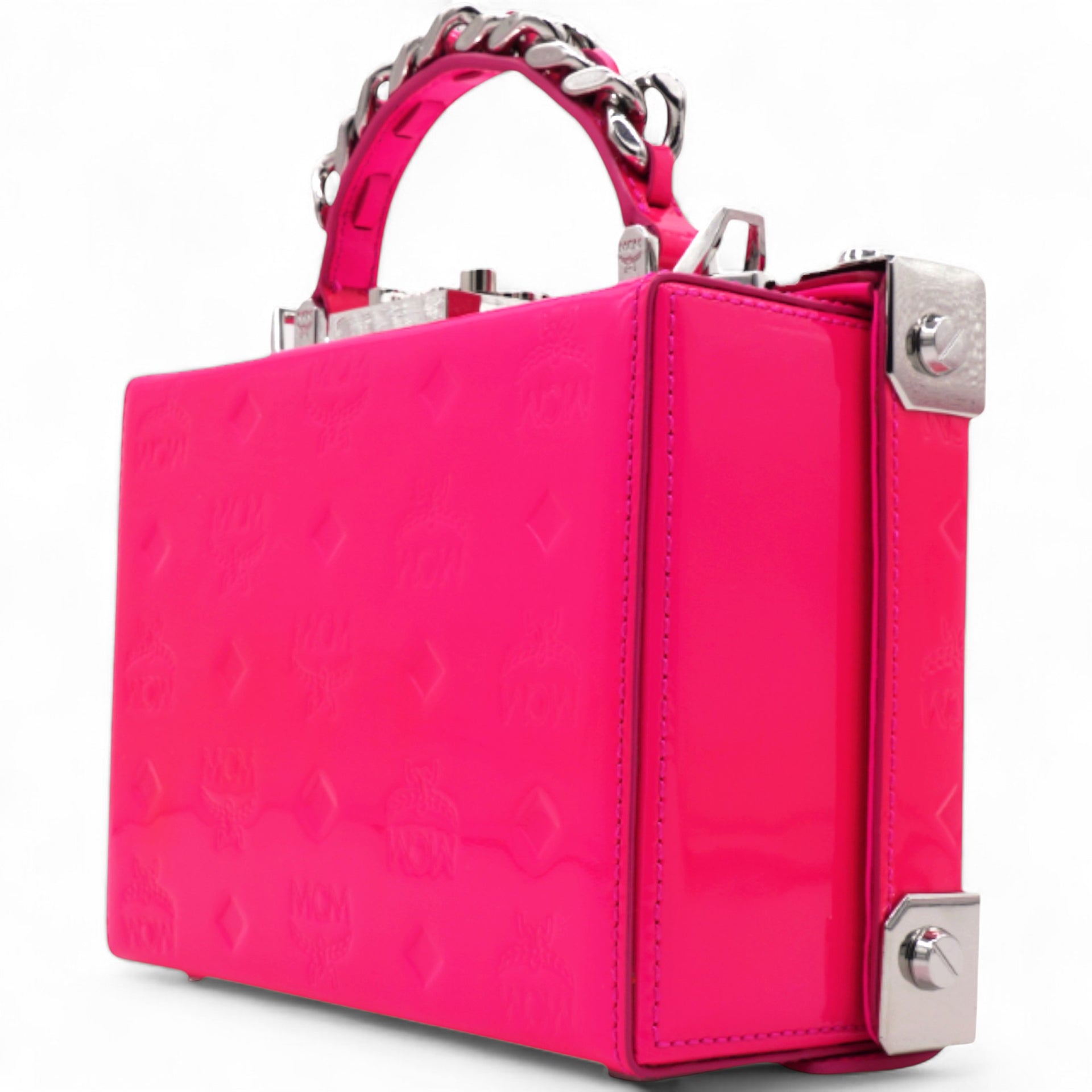 MCM  Ottomar Monogram Small Berlin Crossbody Sugar Pink 