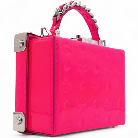 MCM  Ottomar Monogram Small Berlin Crossbody Sugar Pink 