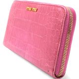 Miu Miu Embossed Leather Continental Wallet 