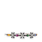 Miu Miu Multicolor Crystal Floral Headband 