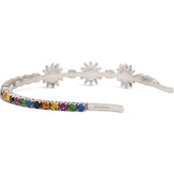 Miu Miu Multicolor Crystal Floral Headband 