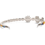 Miu Miu Multicolor Crystal Floral Headband 