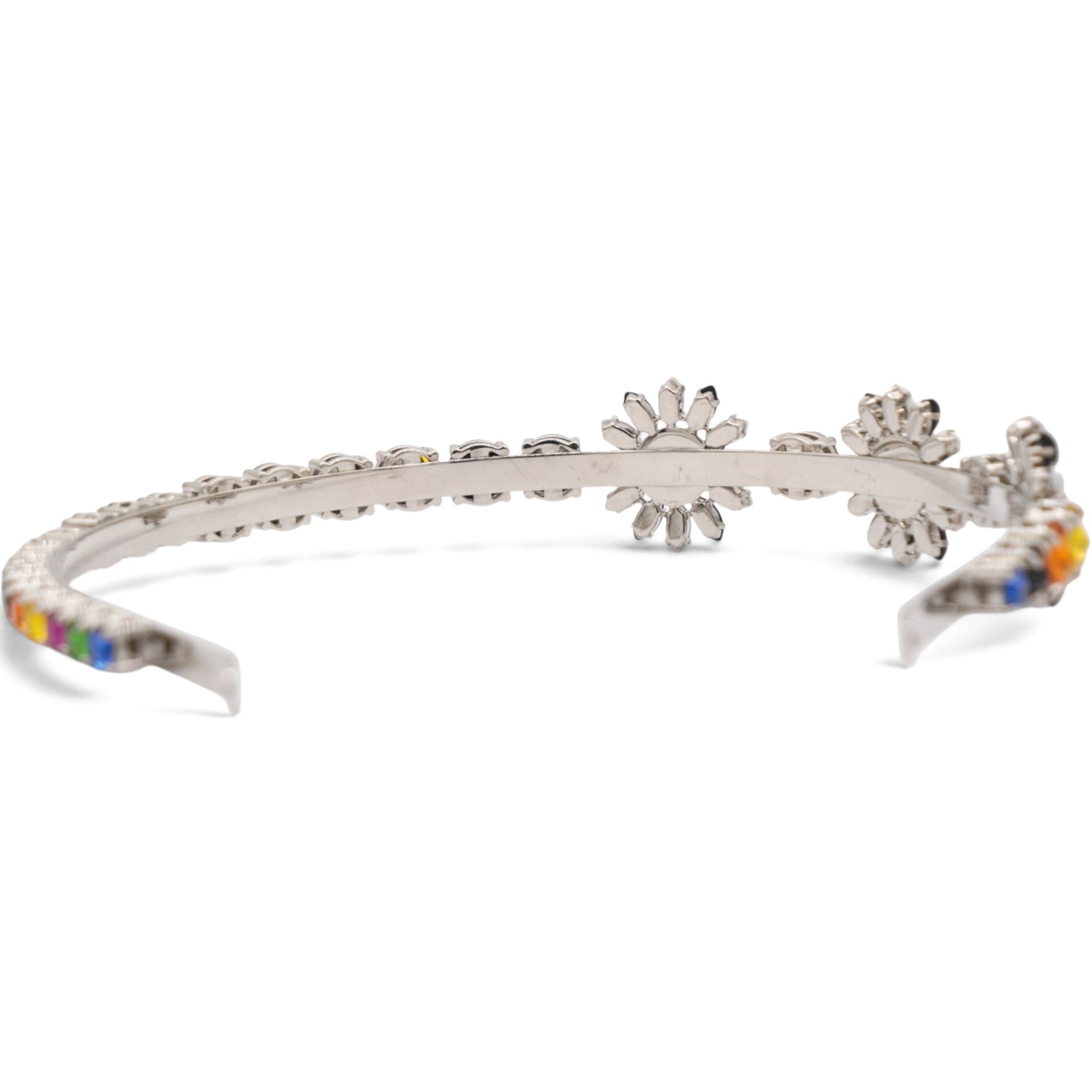 Miu Miu Multicolor Crystal Floral Headband 