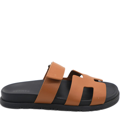 Chypre Leather Sandals Tan/Black 38