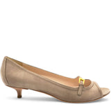 PRADA Leather Pumps Women's Champagne Size38 