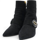PRADA Suede Block Heel Ankle Boots Size38 