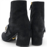 PRADA Suede Block Heel Ankle Boots Size38 