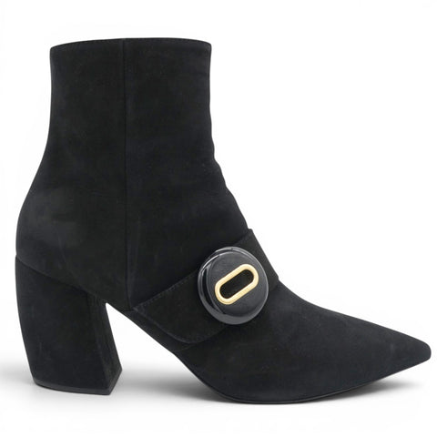 PRADA Suede Block Heel Ankle Boots Size38 