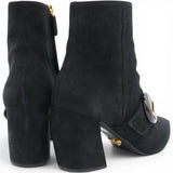 PRADA Suede Block Heel Ankle Boots Size38 
