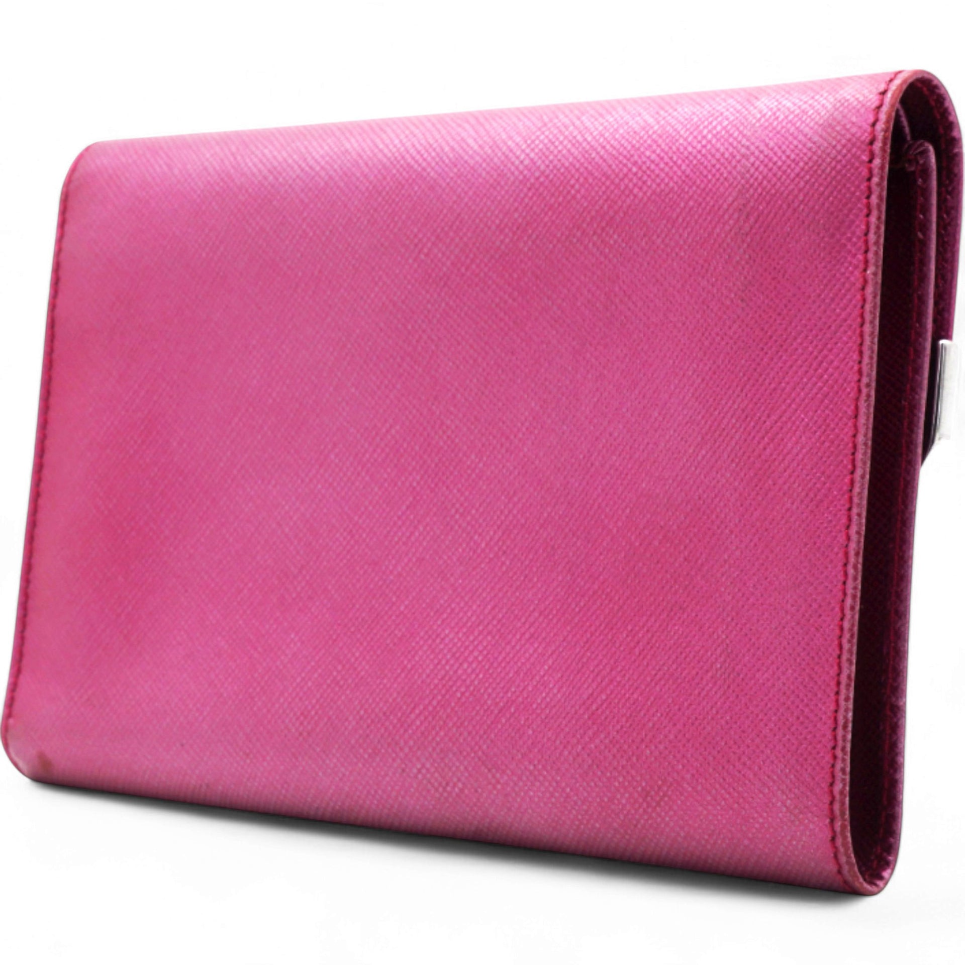 Prada Campact Leather Wallet Purple 