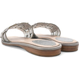 Rene Caovilla Silver Leather Flats Size 36.5 