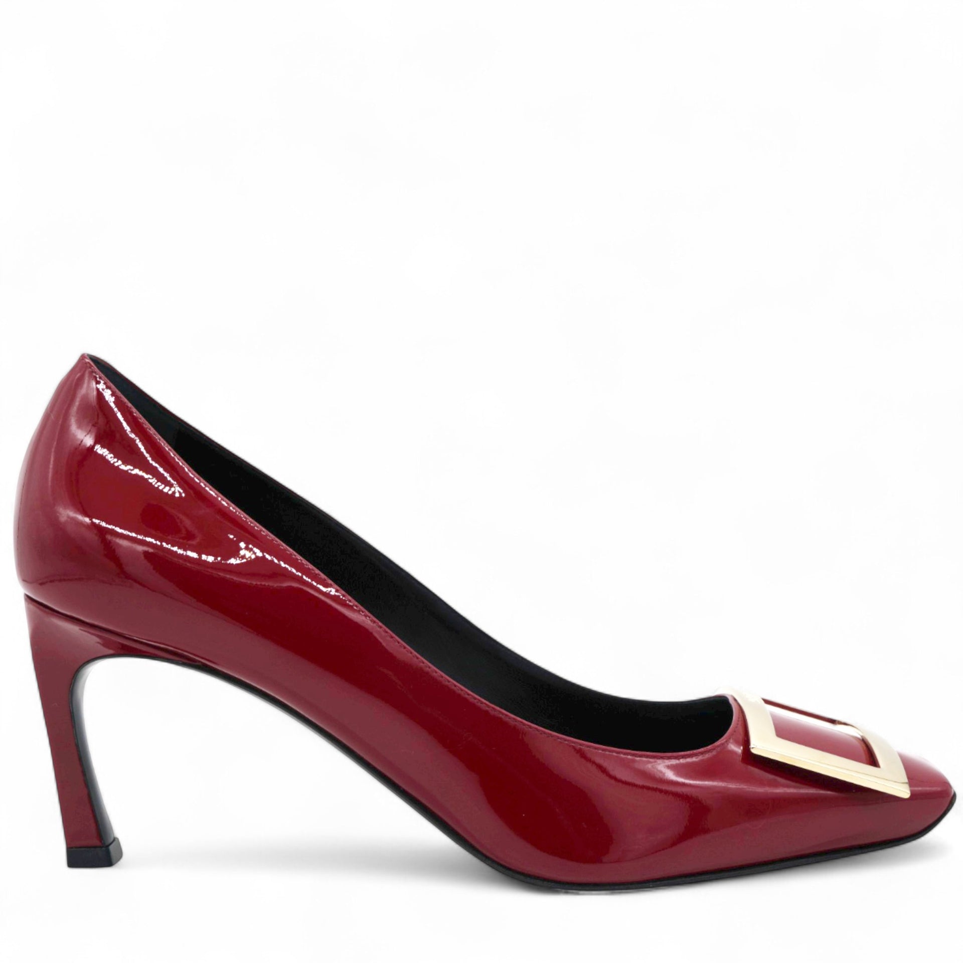 Roger Vivier Burgundy Patent Leather Trompette Pumps Size39.5 