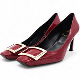 Roger Vivier Burgundy Patent Leather Trompette Pumps Size39.5 