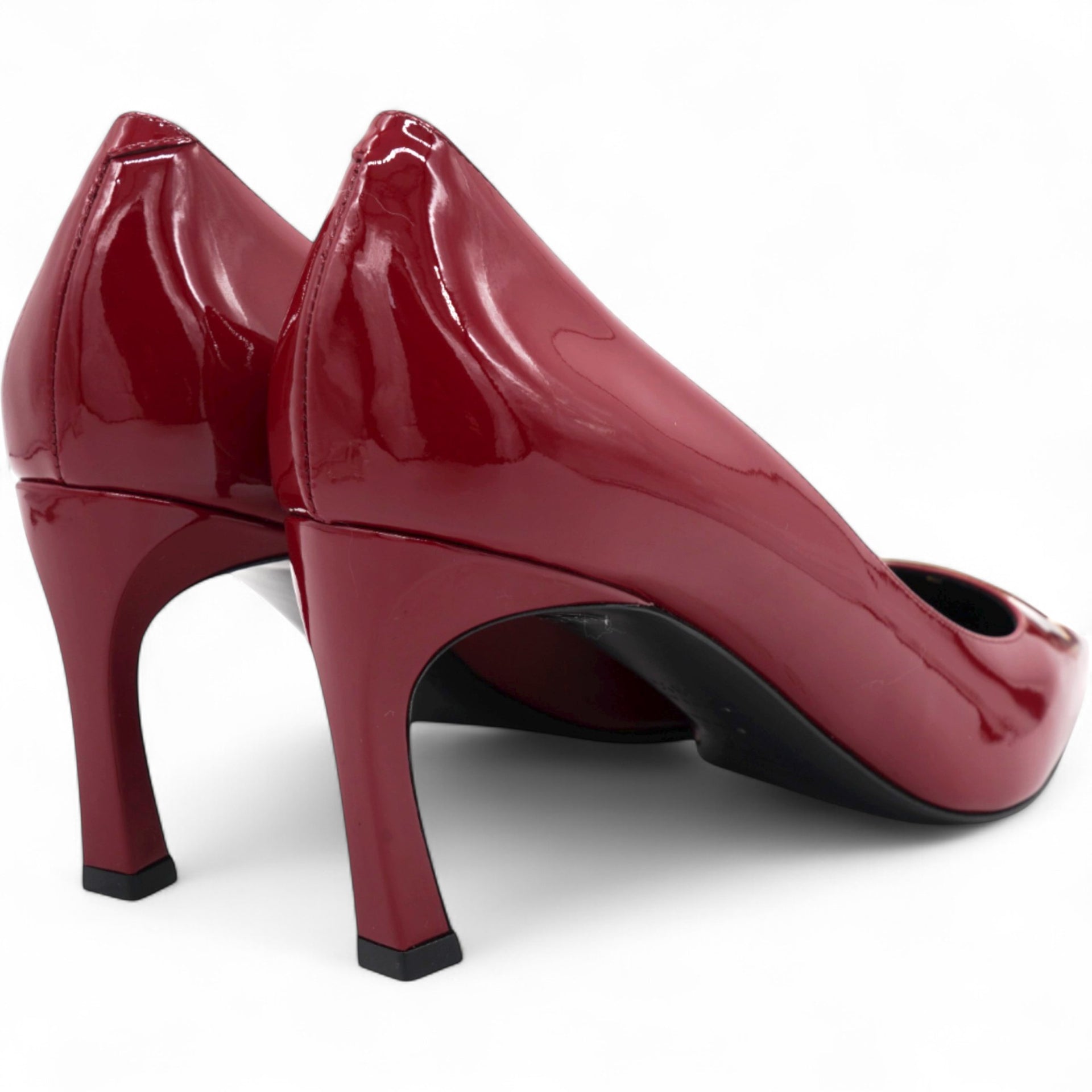 Roger Vivier Burgundy Patent Leather Trompette Pumps Size39.5 