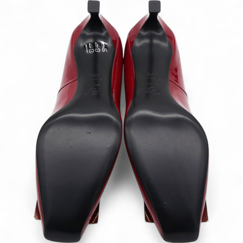 Roger Vivier Burgundy Patent Leather Trompette Pumps Size39.5 