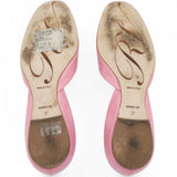 Roger Vivier Pink Patent Leather Buckle Detail Square Ballet Flats Size37 