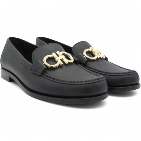 SALVATORE FERRAGAMO Rolo Gancini Leather Loafer Size38/7 