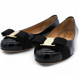 SALVATORE FERRAGAMO Varina Leather Flat Size 36 