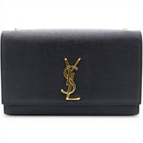 Saint Laurent Black Leather Small Kate Shoulder Bag 