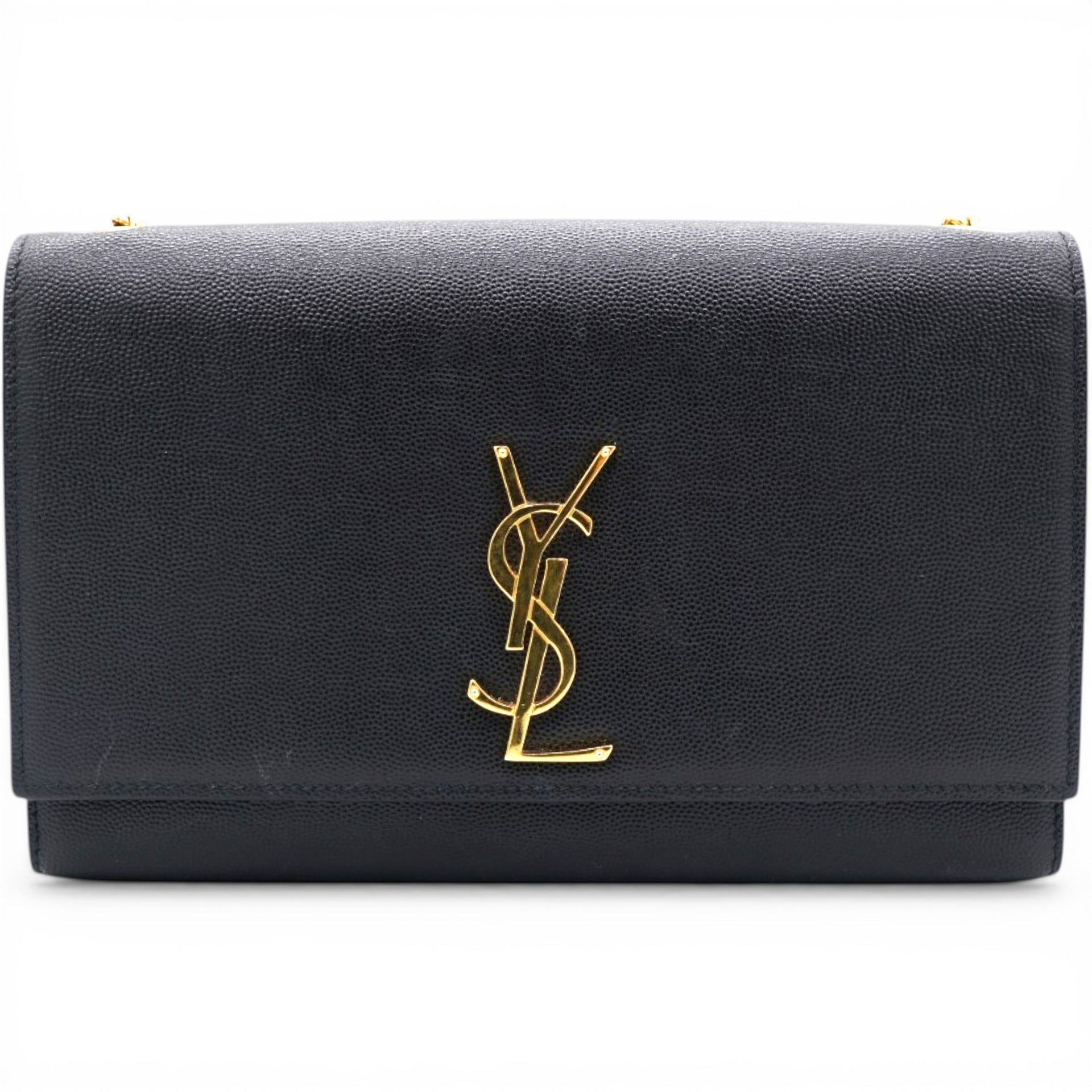 Saint Laurent Black Leather Small Kate Shoulder Bag 