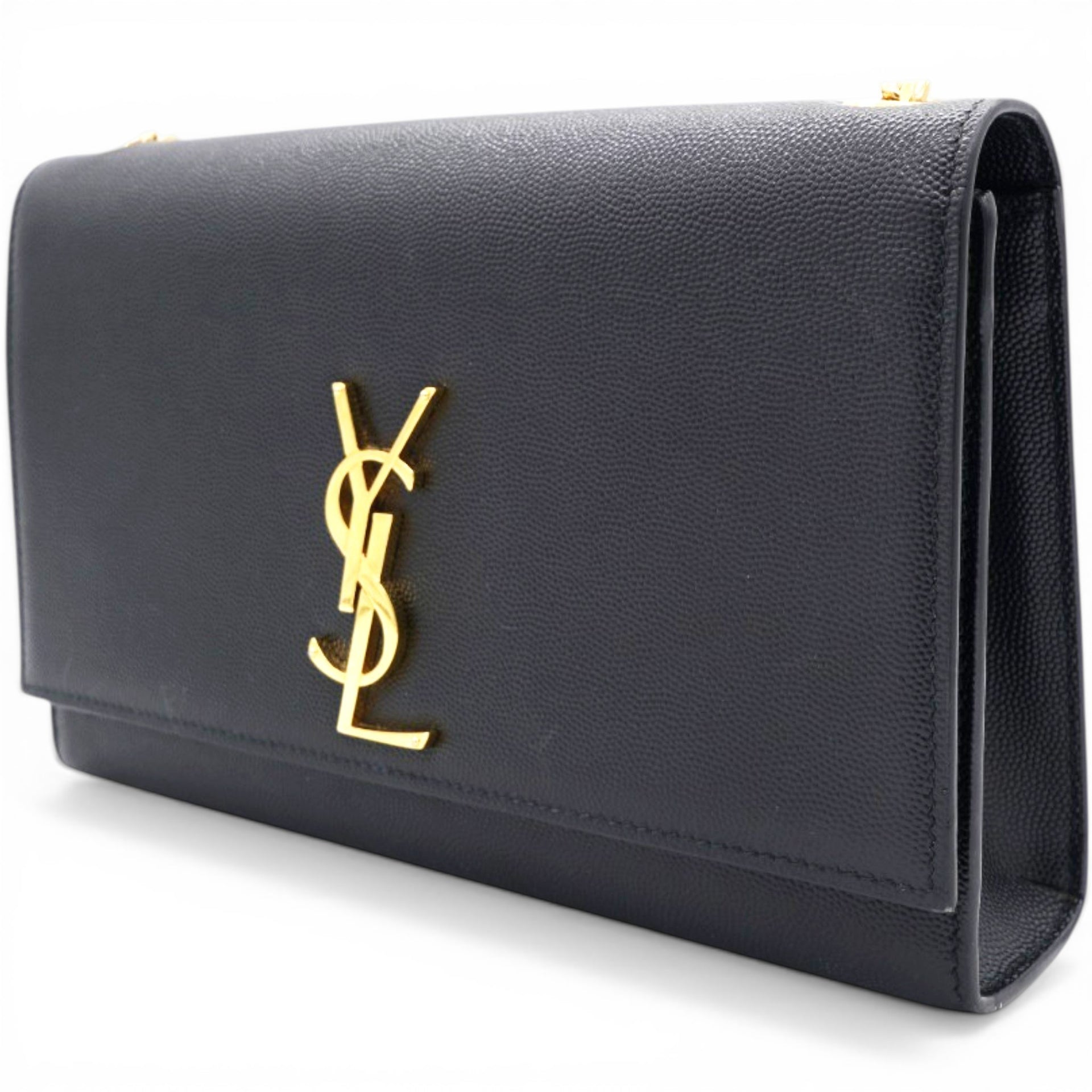 Saint Laurent Black Leather Small Kate Shoulder Bag 