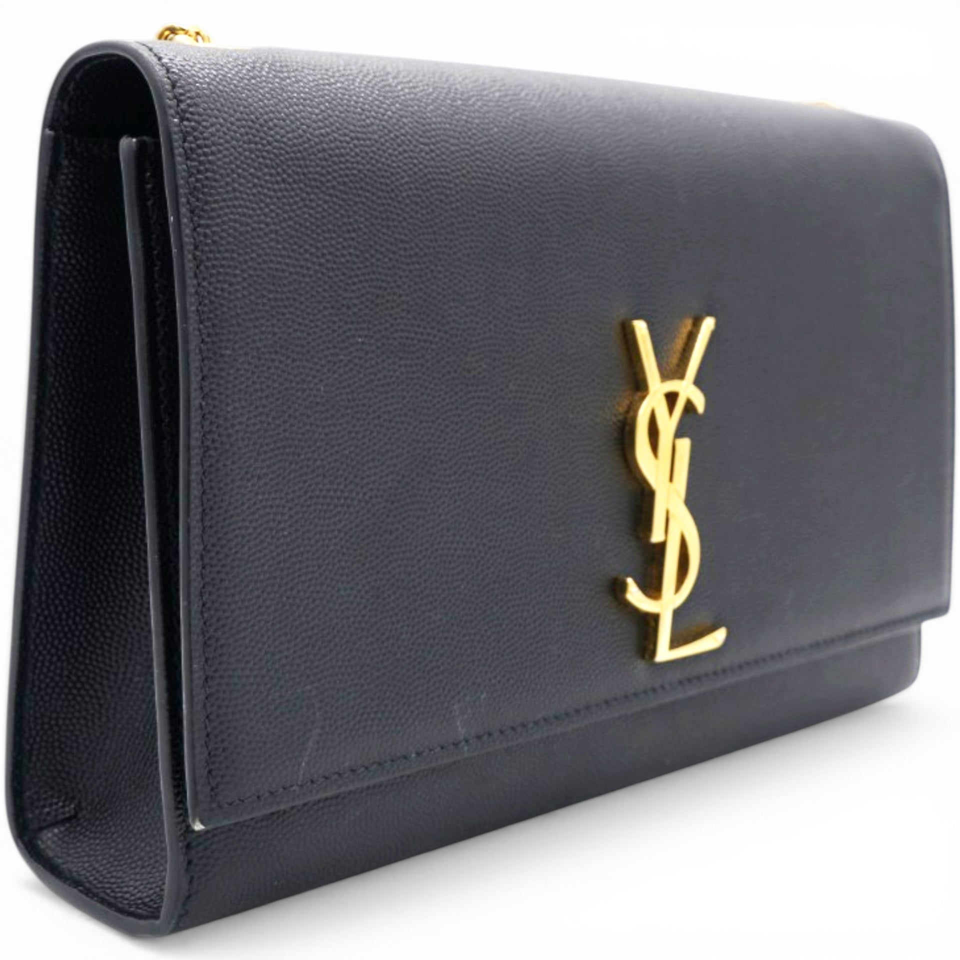 Saint Laurent Black Leather Small Kate Shoulder Bag 