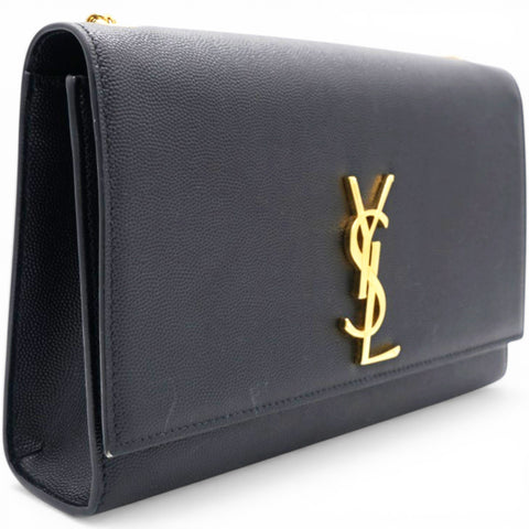 Saint Laurent Black Leather Small Kate Shoulder Bag 