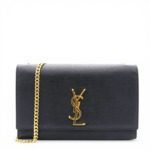 Saint Laurent Black Leather Small Kate Shoulder Bag 