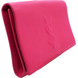 Saint Laurent Calfskin Monogram Large Belle De Jour Clutch Lipstick Fuchsia 