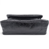 Saint Laurent Crinkled Calfskin Matelasse Monogram Medium Niki Chain Satchel Black 