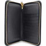 Saint Laurent Grain De Poudre Classic Zip Around Travel Wallet Black 