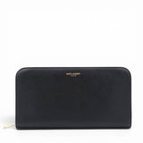 Saint Laurent Grain De Poudre Classic Zip Around Travel Wallet Black 