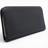 Saint Laurent Grain De Poudre Classic Zip Around Travel Wallet Black 