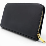 Saint Laurent Grain De Poudre Classic Zip Around Travel Wallet Black 