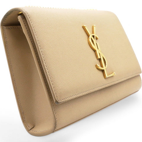  Saint Laurent Grain De Poudre Monogram Kate Satchel Nude Powder 