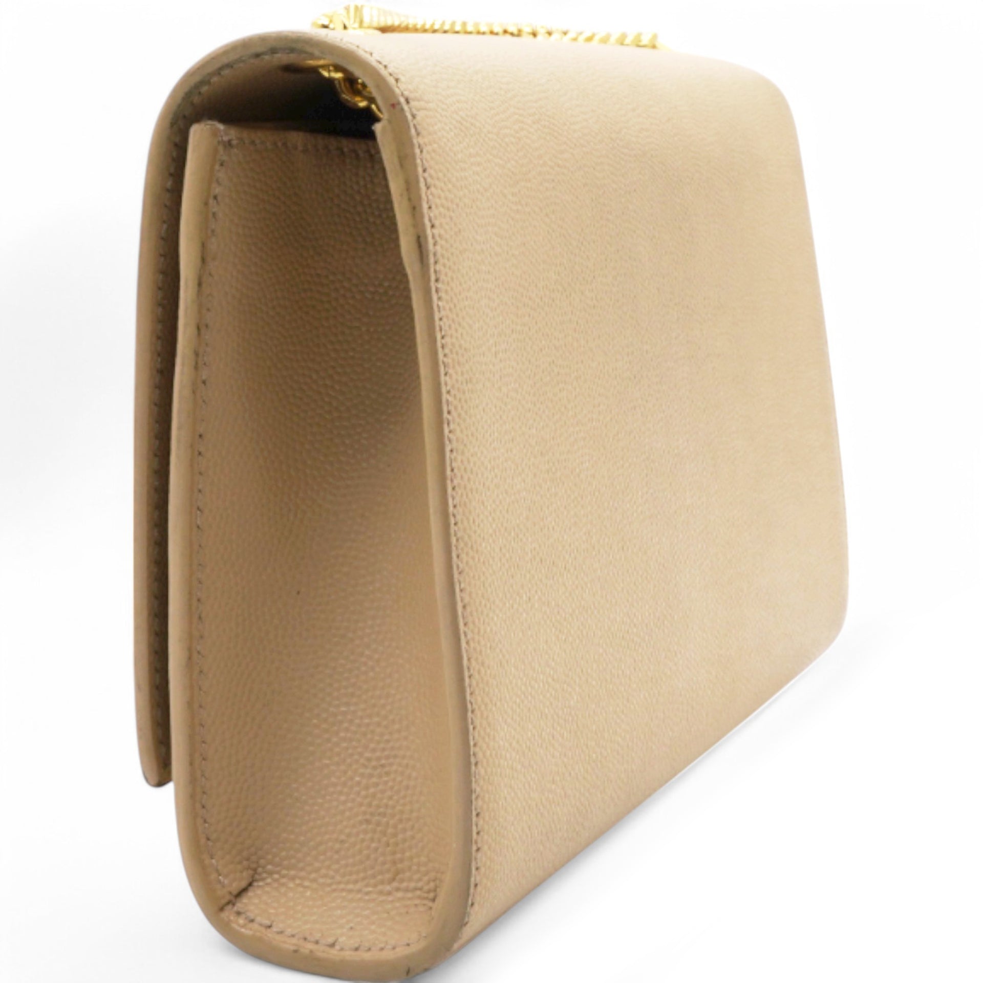  Saint Laurent Grain De Poudre Monogram Kate Satchel Nude Powder 