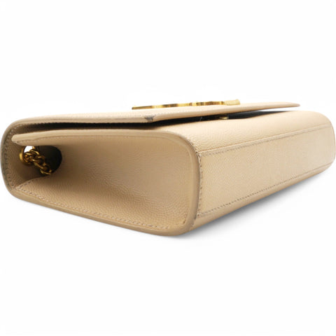  Saint Laurent Grain De Poudre Monogram Kate Satchel Nude Powder 