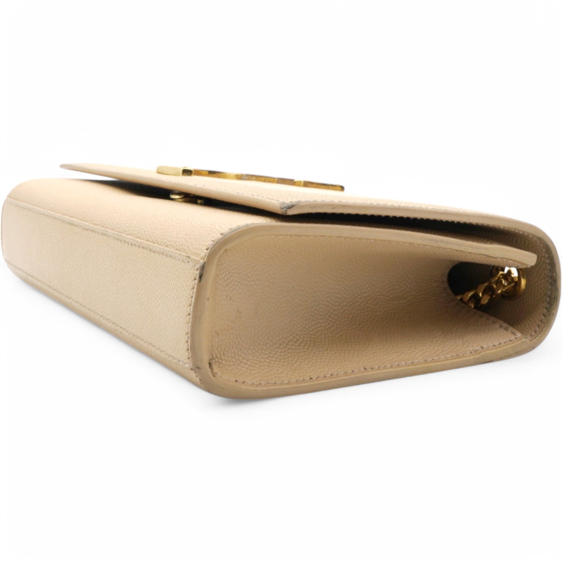  Saint Laurent Grain De Poudre Monogram Kate Satchel Nude Powder 