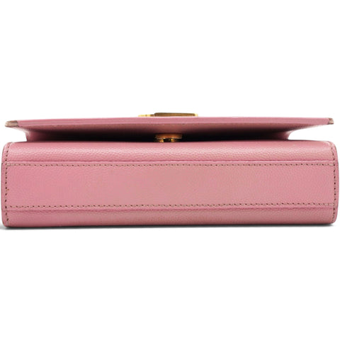 Saint Laurent Grain De Poudre Small Monogram Kate Satchel Old Rose 