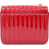 Saint Laurent Lambskin Matelasse Monogram Vicky Chain Bag Rouge Eros 