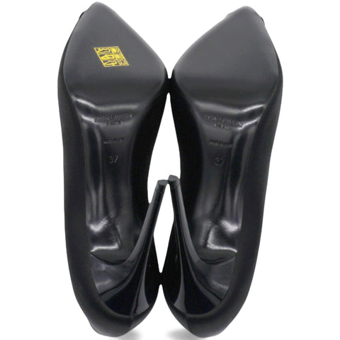 Saint Laurent Satin Crystal Martinique 110 Pump Black Size37  