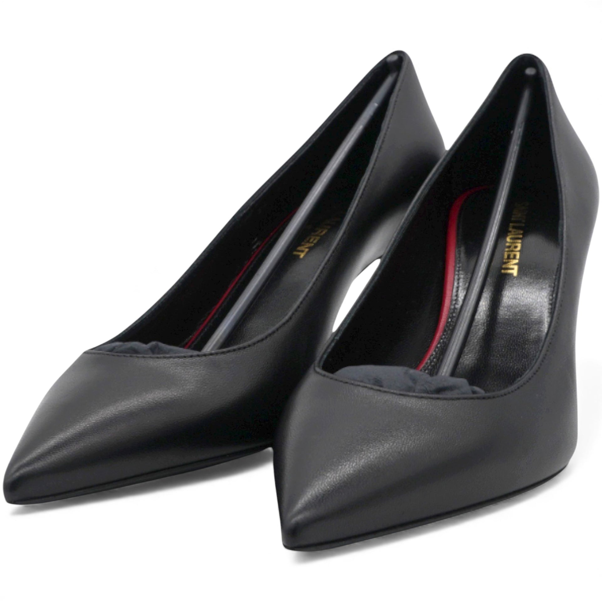 Saint Laurent Satin Crystal Martinique 110 Pump Black Size37 