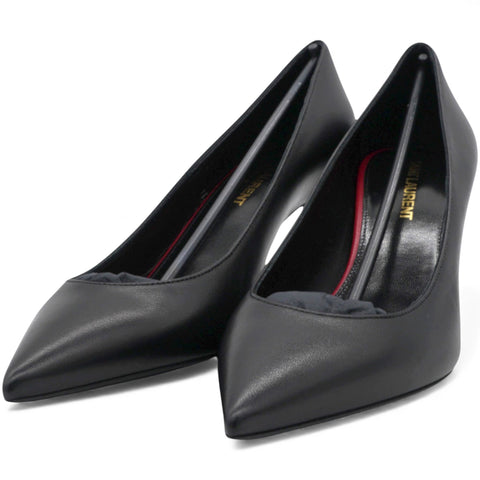 Saint Laurent Satin Crystal Martinique 110 Pump Black Size37 